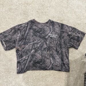 Darc Sport Driftwood Wolf Forest Camo Cropped sz M